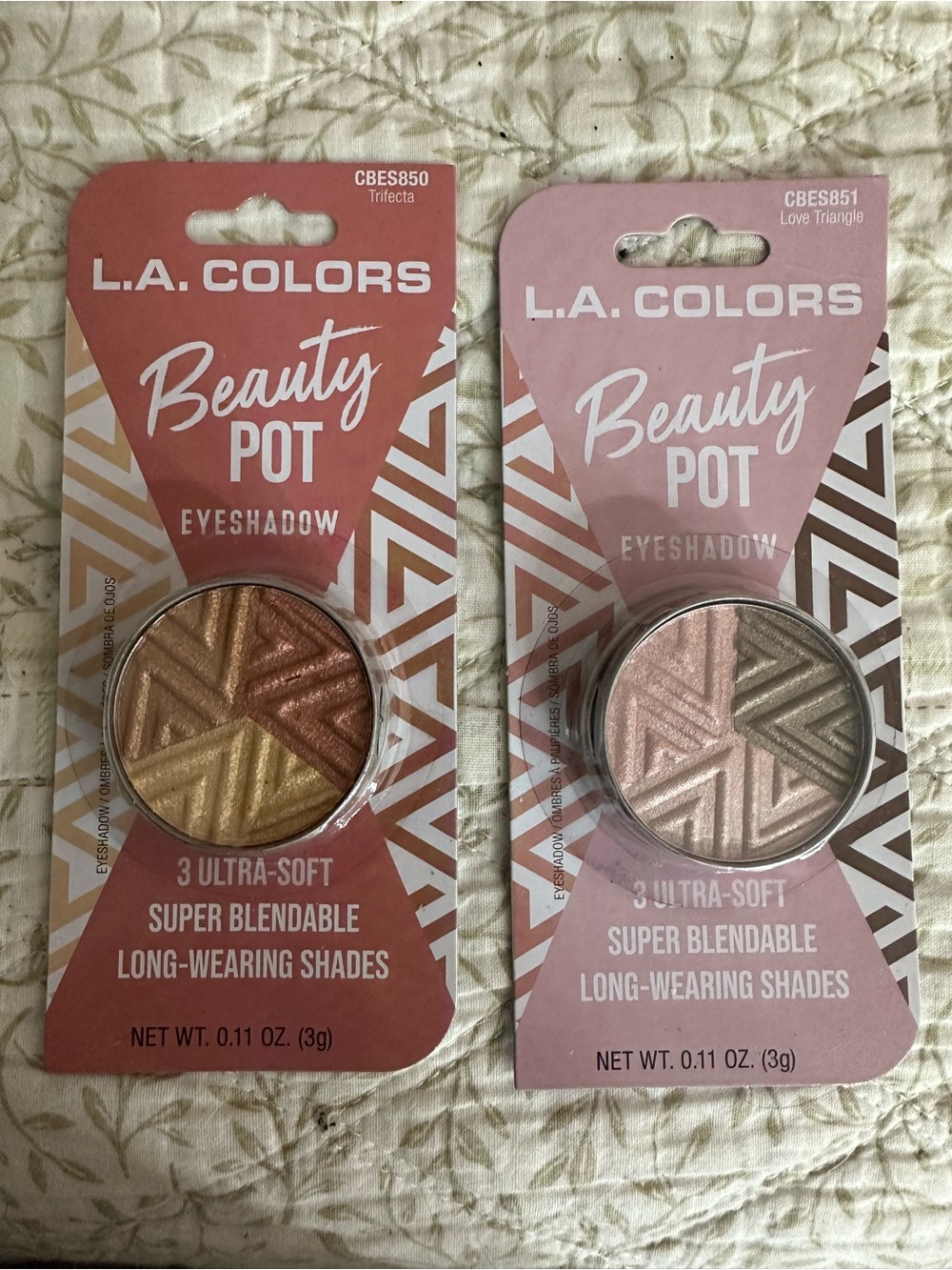 L.A. Colors Beauty Pot Eyeshadow Duo - Copper & Pink Trios